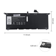 Wikinu 52Wh baterie DXGH8 pro laptop Dell XPS 13 9370 9380 7390 2019 Inspiron 13 7000 7390 7391 2-in-1 5390 5391 14 7400 7490 La